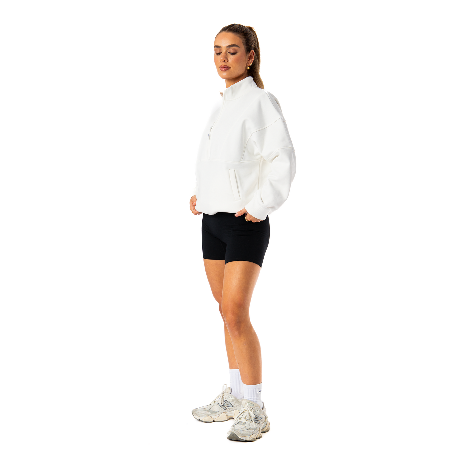 Eclipse Half-Zip | White