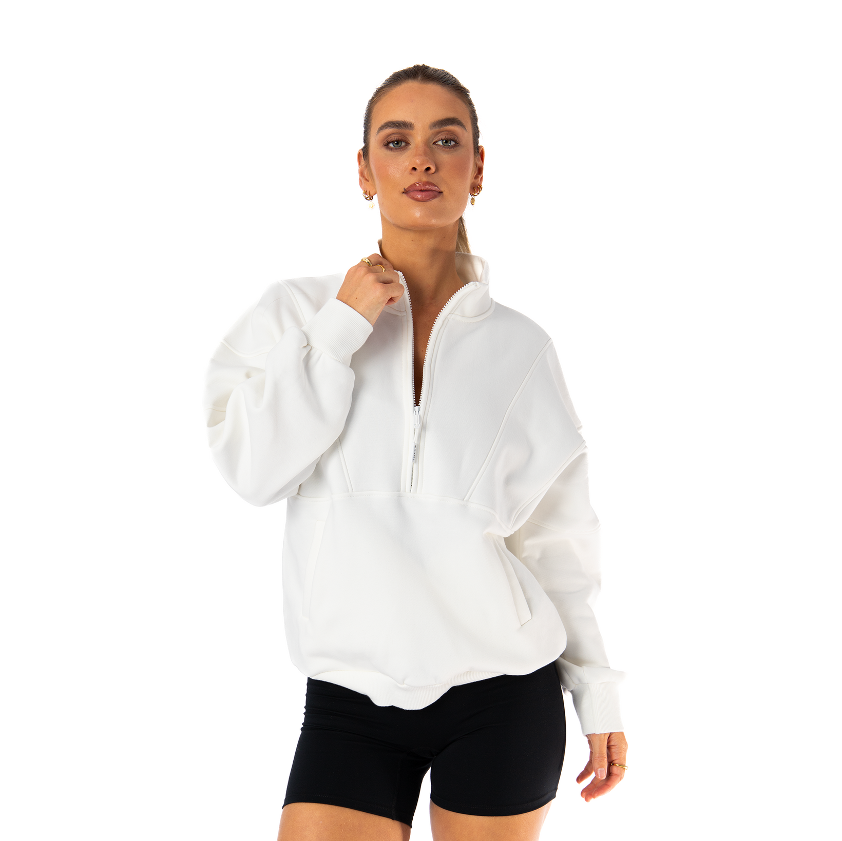 Eclipse Half-Zip | White