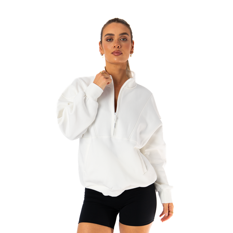 Eclipse Half-Zip | White