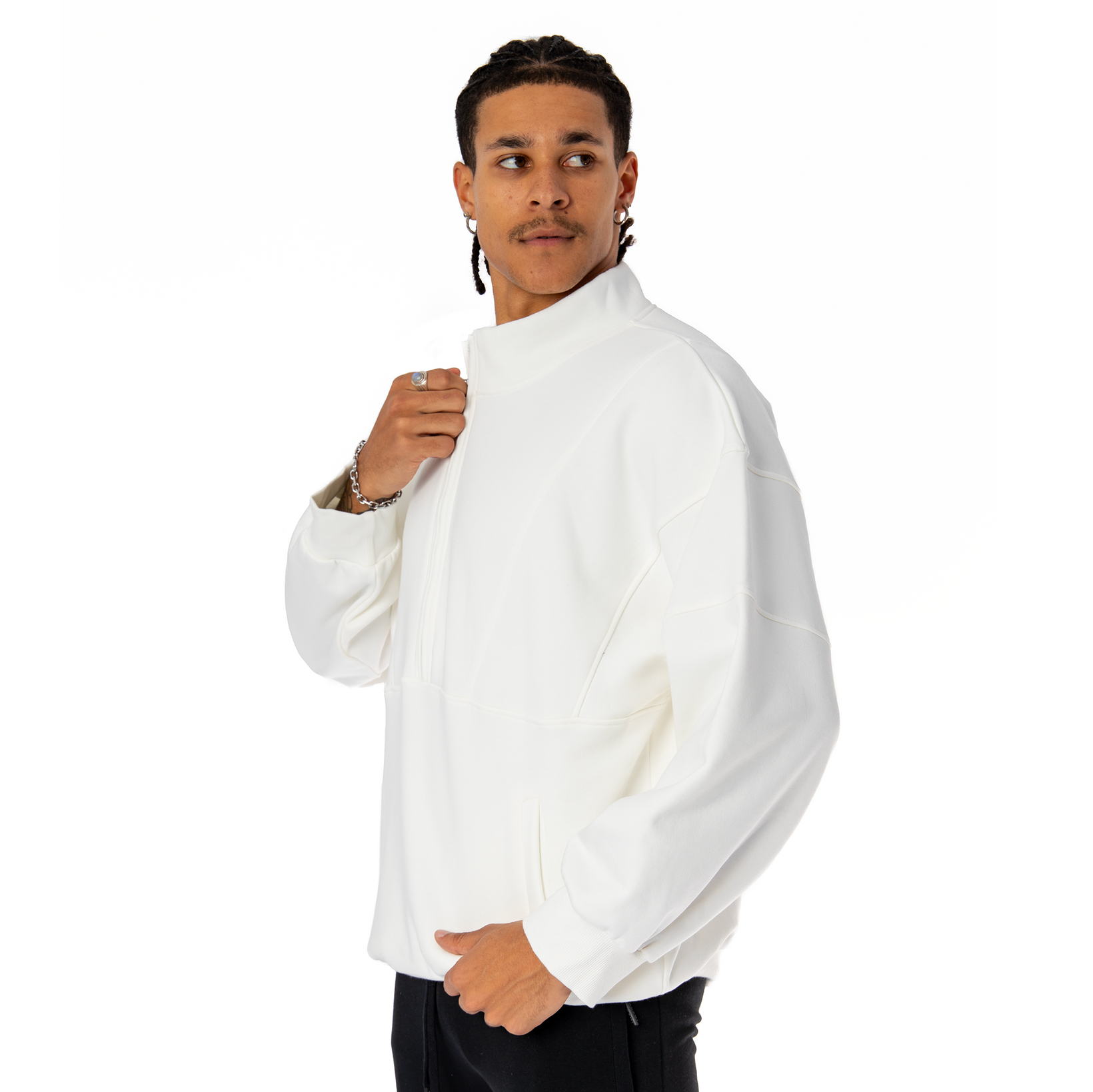 Eclipse Half-Zip | White