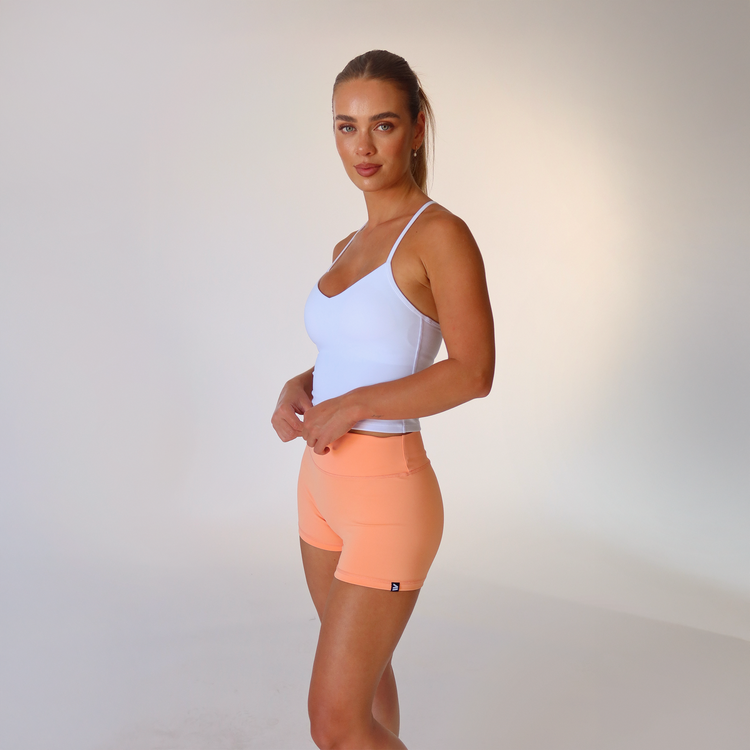 Vibe Scrunch Booty Shorts | Peach