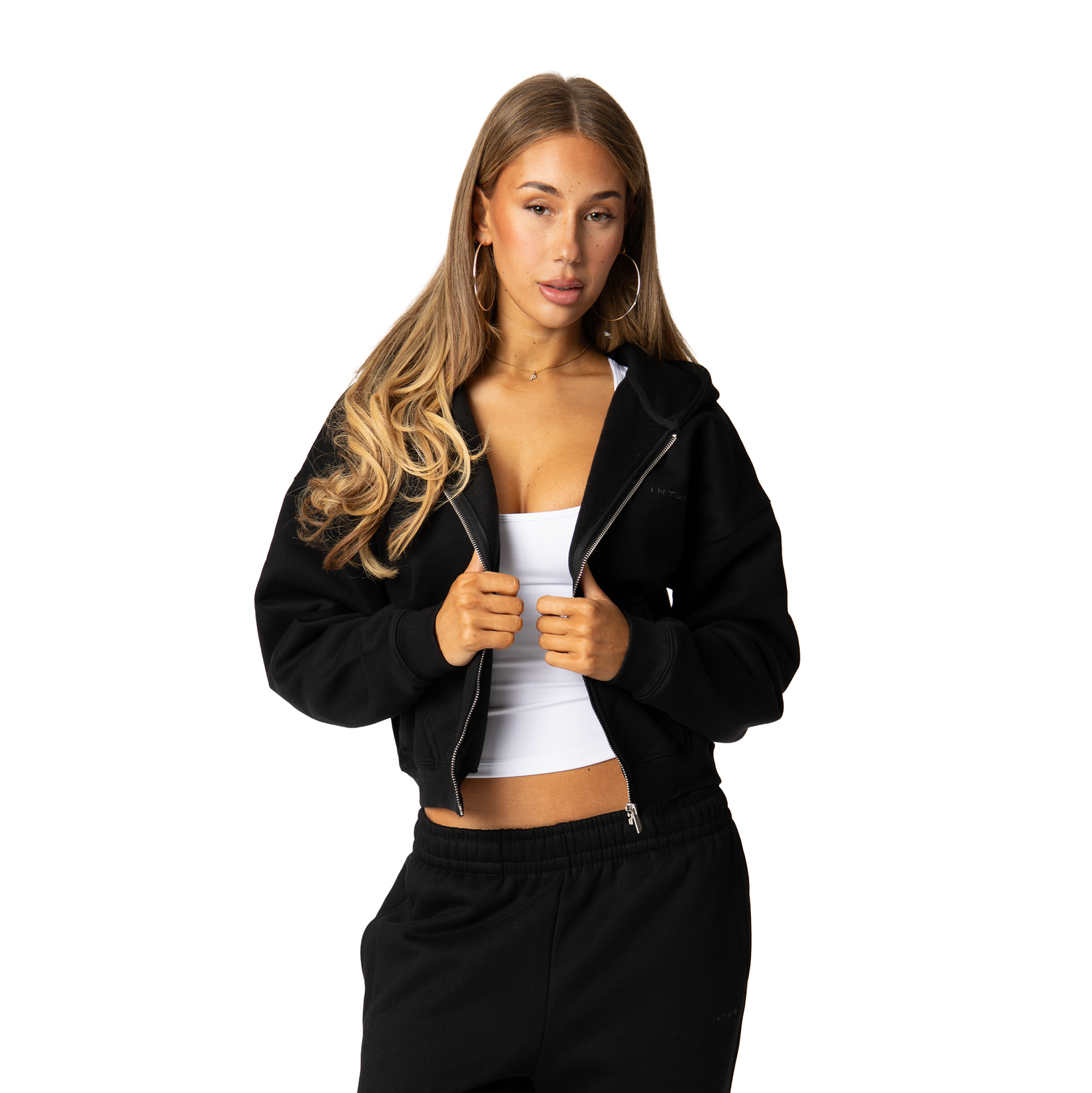Aspen Zip-Up Hoodie | Jet Black