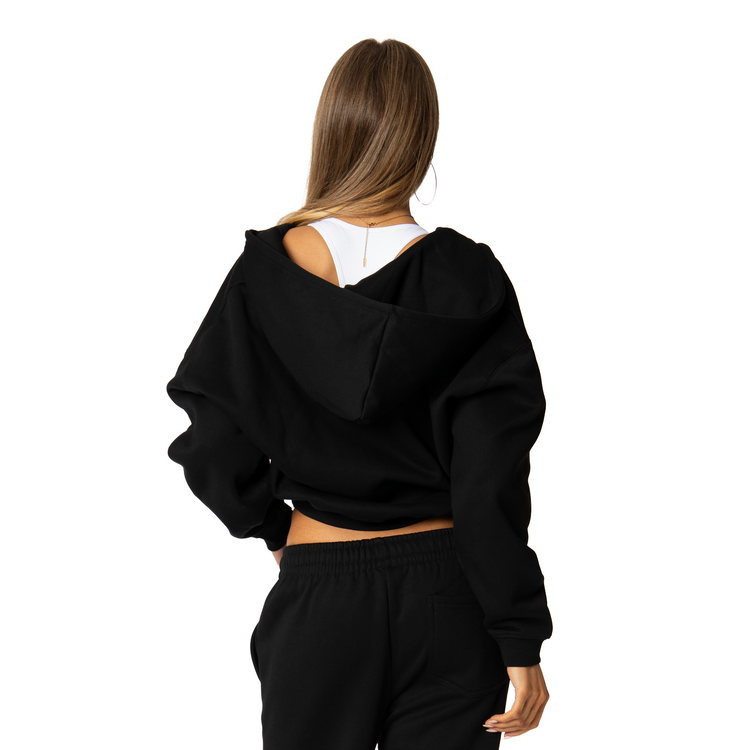 Aspen Zip-Up Hoodie | Jet Black