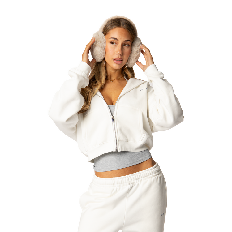 Aspen Zip-Up Hoodie | White