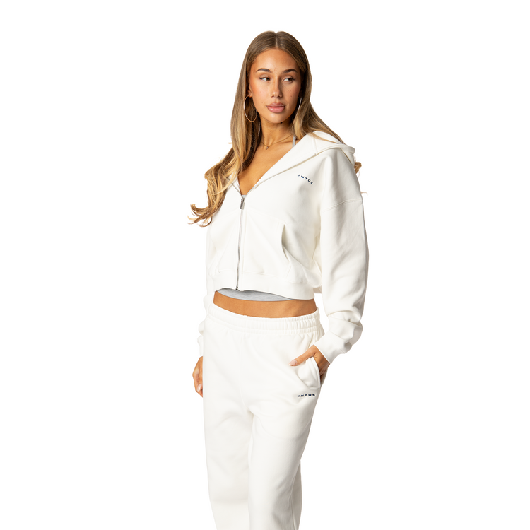Aspen Zip-Up Hoodie | White