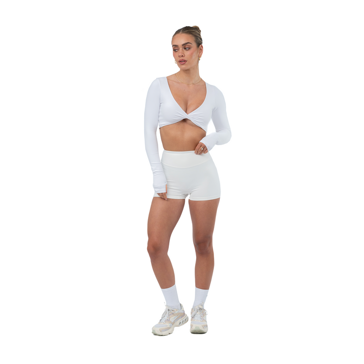 Athletica S2 – Long Sleeve Crop | White