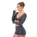 Athletica S2 – Long Sleeve Crop | Smoke