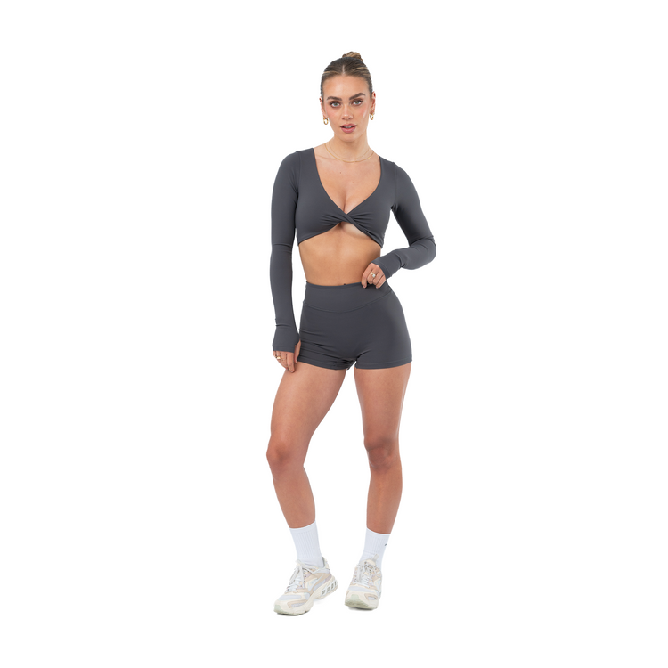Athletica S2 – Long Sleeve Crop | Smoke