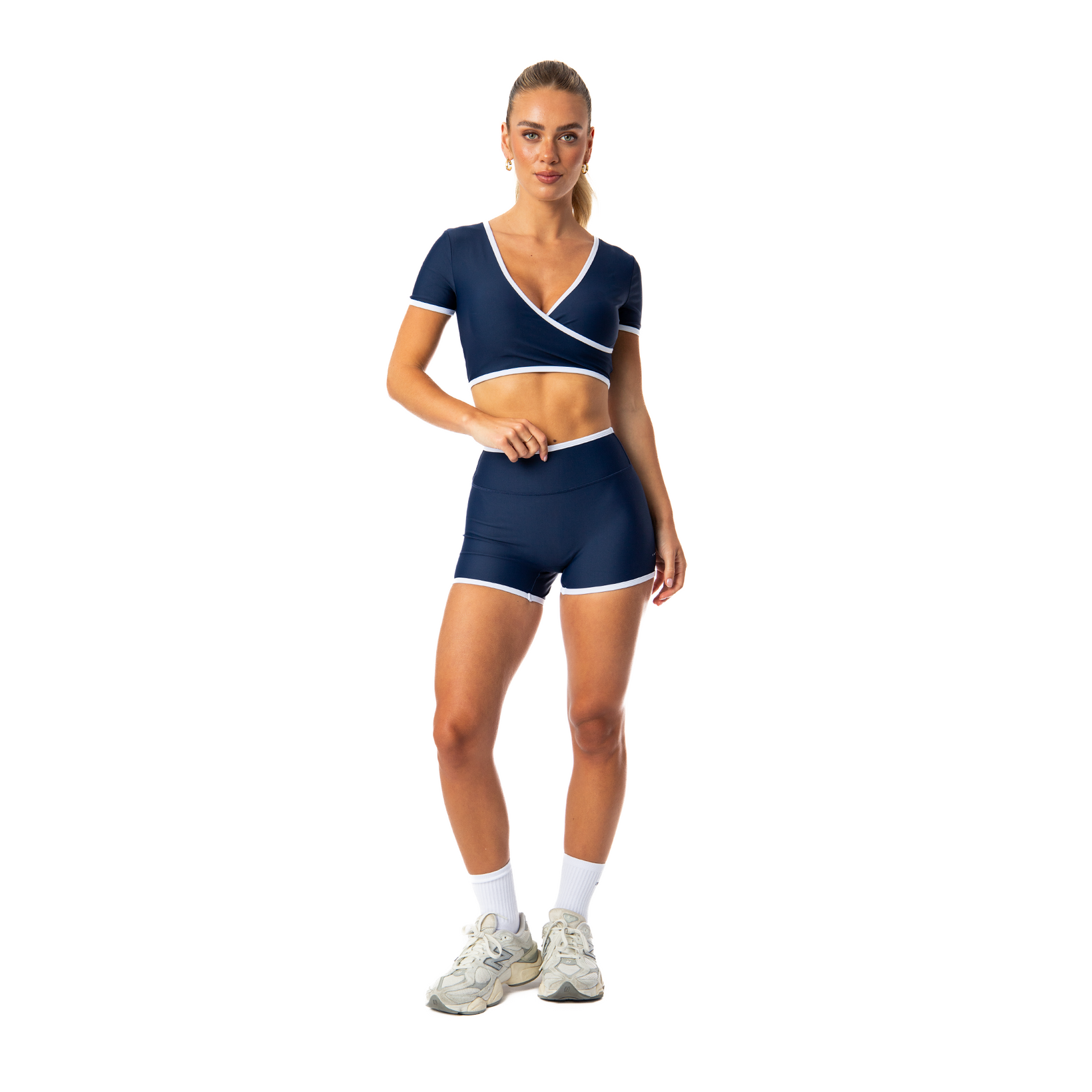 Athletica S3 – Crop Tee | Navy