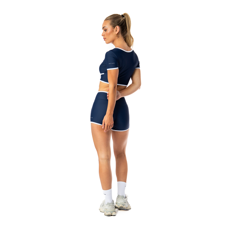 Athletica S3 – Crop Tee | Navy