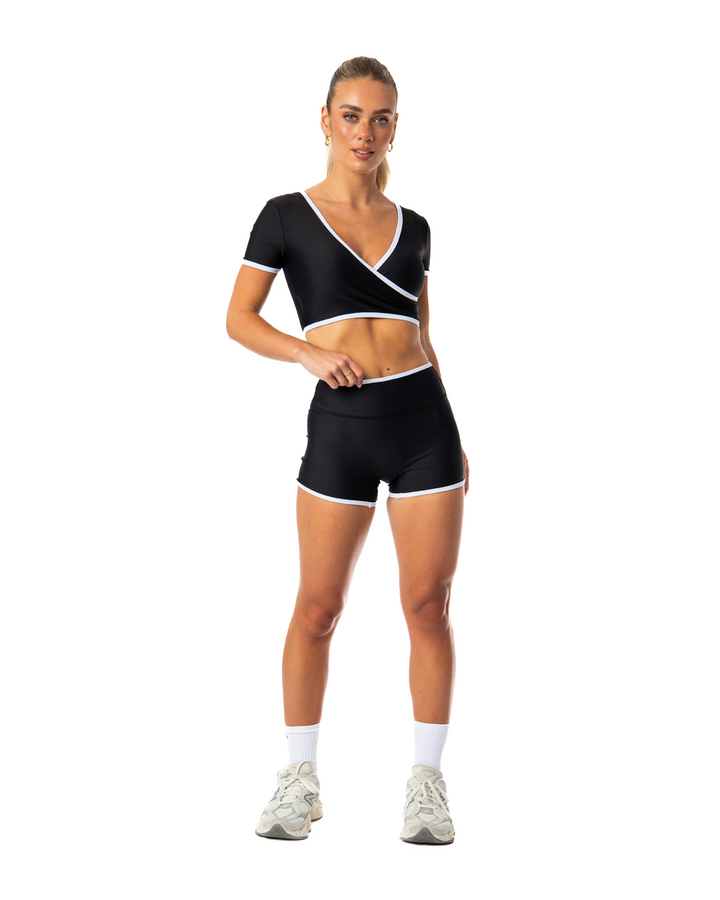 Athletica S3 – Crop Tee | Onyx