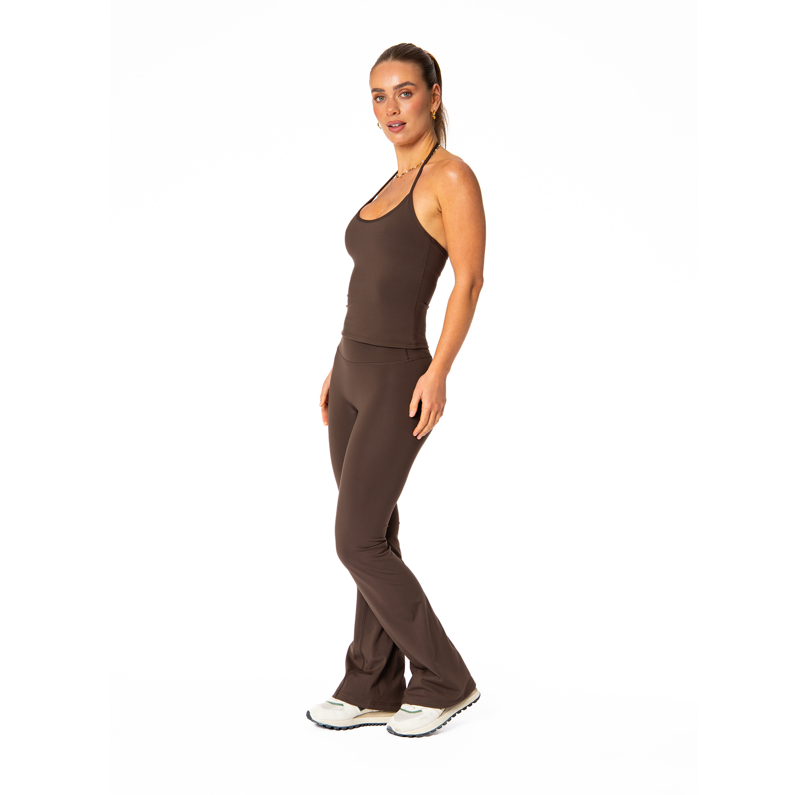 Solene Flare Leggings | Coffee Bean