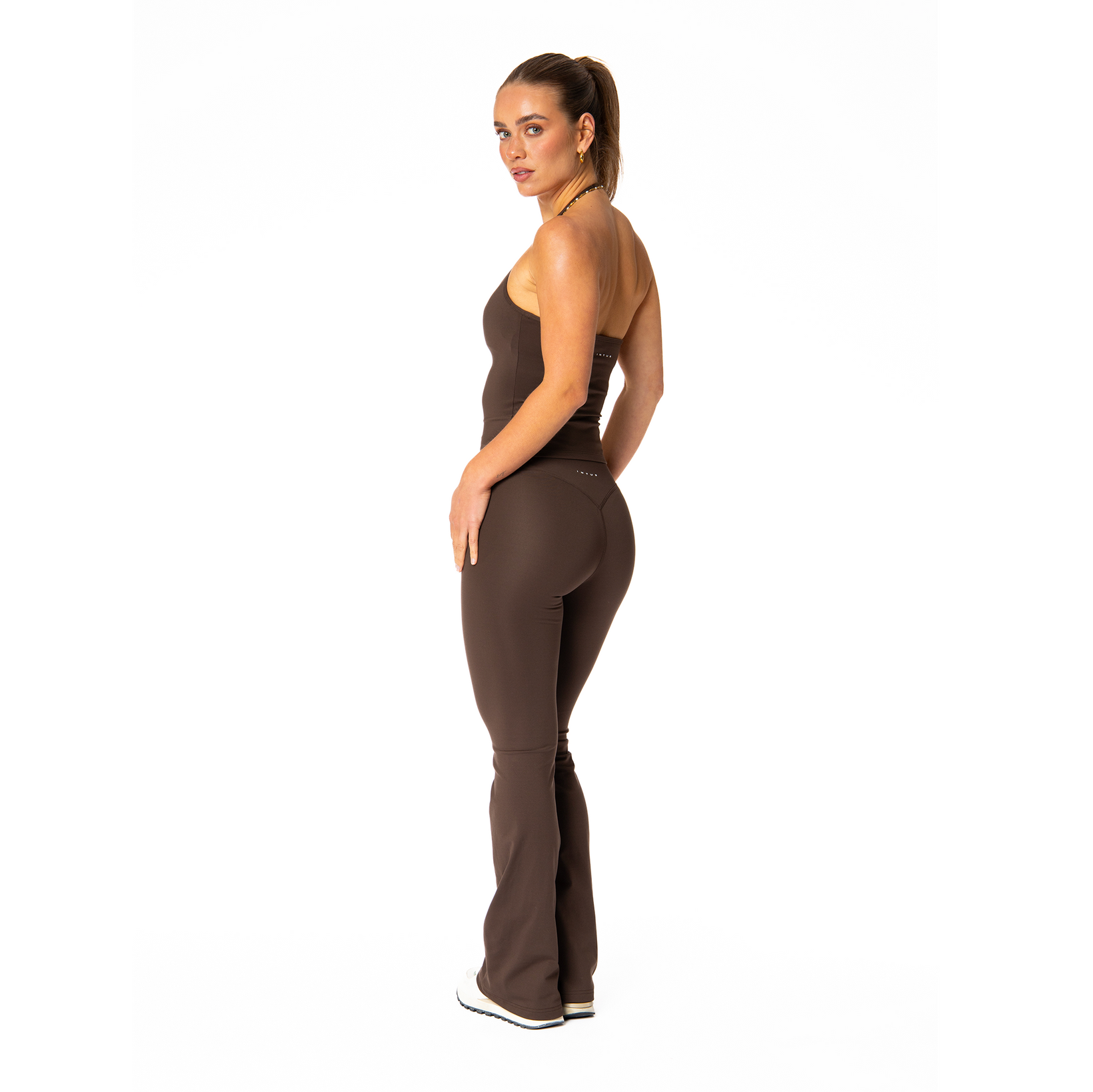 Solene Flare Leggings | Coffee Bean