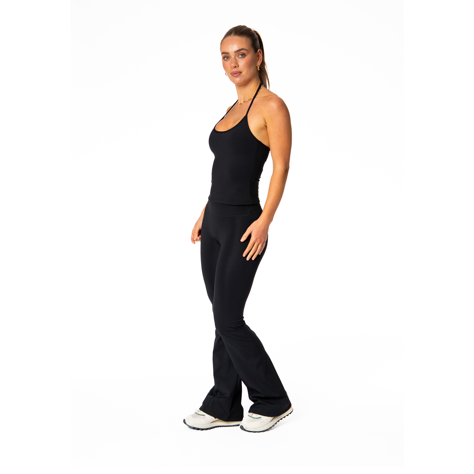 Solene Flare Leggings | Midnight Black