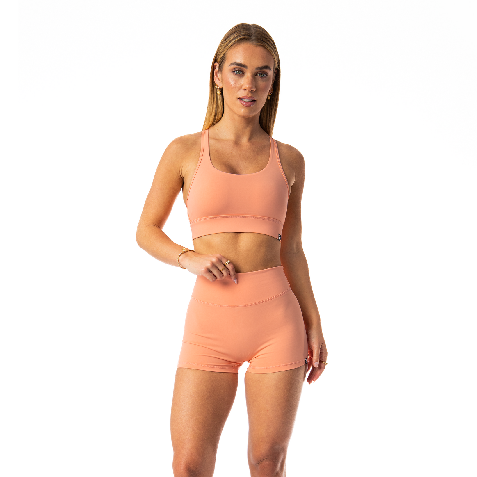 Vibe Scrunch Booty Shorts | Peach